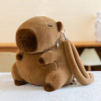 Offre Spéciale 35cm mignon Capybara en peluche sac à dos unisexe créatif Capybara peluches sac jouets en peluche
