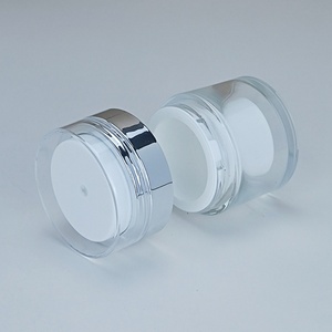 Luxury Skin Care Face Cream Packaging Press Airless Cream Pump Double Wall Glass Container Vacuum Cream Jar - Product Image 3