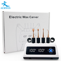 AURWEN Cuchillo Eléctrico Dental de Doble Punta para Laboratorio de Prótesis Dentales, Tallador de Cera con Pantalla Digital de Doble Canal y Control de Temperatura Independiente