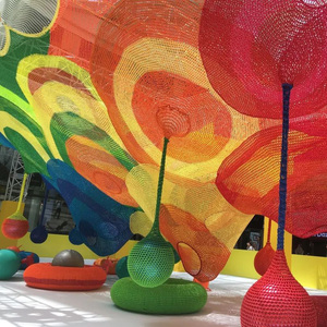 Filet d'escalade en corde pour enfants pour aire de jeux intérieure et extérieure avec tunnel de chargement en PP pour la sécurité des enfants, l'entraînement et le plaisir - Product Image 4