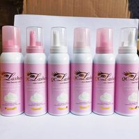 Shampoo pour cils personnalisé 100ml, nettoyant pour extensions de cils en crème fouettée, rose blanche, nettoyant doux pour cils en crème fouettée, shampooing, livraison gratuite