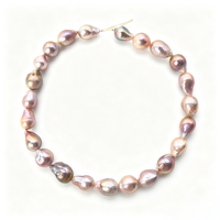 Edison Teardrop Baroque Freshwater Pearl Strand, Natural Genuine Drop Shaped Irregular Pearls, Original Natural Pearl Beads