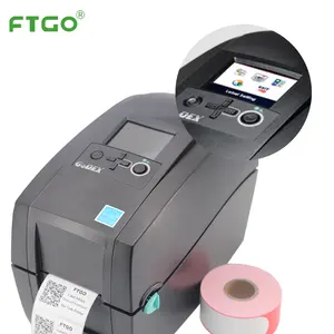 Ftgo truyền nhiệt Ribbon Máy in nhiệt mã vạch Máy tính để bàn di động máy in Godex rt230i