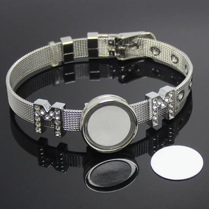 Braccialetto in metallo con Design personalizzato in pelle acciaio inossidabile con sublimazione in bianco-accessorio per mamma '<span class=keywords><strong>papà</strong></span> amore' - Product Image 6