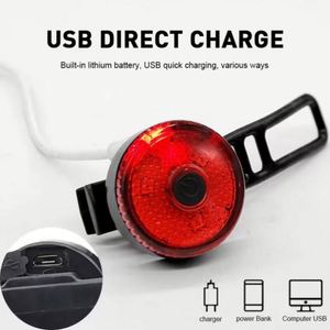 Mini Luz Trasera LED para Bicicleta, Recargable por USB, Resistente al Agua IPX4, Luz de Advertencia de Seguridad para Ciclismo, Lámpara Trasera para Casco - Product Image 2