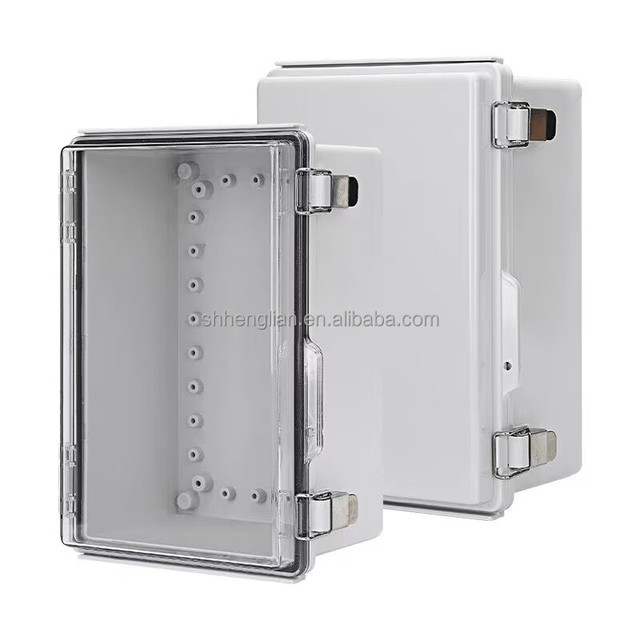 Custom Factory ABS Plastic Waterproof Junction Box with Transparent Cover Stainless Steel Latch IP67 Electrical Enclosure