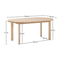 Table à manger ovale en bois massif de style nordique français rétro, 4 places, ensemble table et chaises pour restaurant