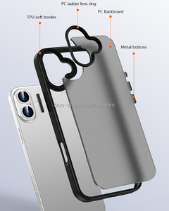 Custodie per telefono bianche antiurto con pulsante in metallo Yanchentian per <span class=keywords><strong>Apple</strong></span> Iphone 14 15 16 Pro Max <span class=keywords><strong>Cover</strong></span> per telefono - Product Image 3