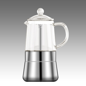XUANHUI Juego de Cafetera <span class=keywords><strong>Moka</strong></span> Premium Engrosada, Estilo Americano, para el Hogar, de Vidrio de Borosilicato Alto, <span class=keywords><strong>Prensa</strong></span> Francesa, para Verter - Product Image 1