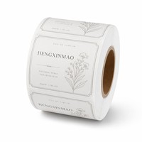 Etiqueta Adhesiva de Vinilo Laminado Impermeable con Logotipo Impreso Personalizado al por Mayor, para Botellas de Cosméticos