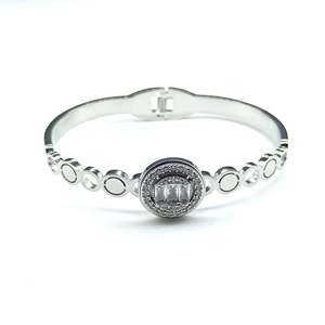 Crystal Rhinestone <b>Bracelet</b> 316L Stainless Steel PVD Gold Plated Sustainable Resistant Jewelry for Women Everyday Wear Trendy - Product Image 1