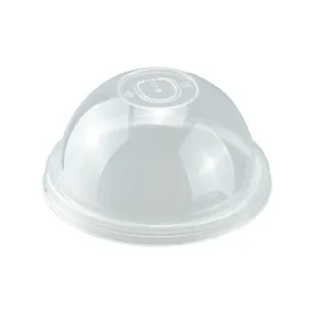 डिस्पोजेबल प्लास्टिक कप के लिए डिस्पोजेबल पीपी प्लास्टिक आधा गोल ढक्कन गर्मी प्रतिरोधी दूध चाय कप ढक्कन