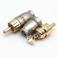 Connecteur rca de câble d'or mâle femelle en métal d'extrémité de cuivre de haute qualité pour la prise audio/vidéo rca de voiture