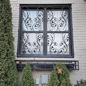 Khung thép chống trộm có thể thu vào cửa sổ an ninh nướng thiết kế trang trí với các tính năng an toàn nhôm cố định - Product Image 6