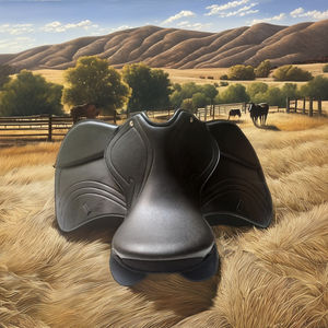 อานม้าสังเคราะห์คุณภาพสูงแบบอังกฤษทำจากใยหนังม้วนเข่าถอดได้สำหรับขี่ม้า - Product Image 2