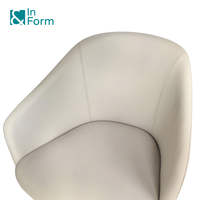 Sillas de Recepción para Oficina, Cómodas, con Patas de Madera Maciza, Asiento de Espuma Moldeada de Alta Resiliencia en PU Beige