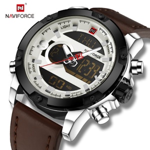 Reloj Naviforce 9097 Original de Marca, Reloj Deportivo LED con Correa de Cuero Genuino, Resistente al Agua, Digital de Cuarzo, Doble Hora, Diseño de Autor - Product Image 6