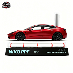 Film de protection de peinture automobile NIKO TPU PPF avec garantie de 10 ans, auto-réparateur, anti-rayures, film TPH PPF transparent brillant pour carrosserie - Product Image 1