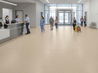 Revêtement de sol en vinyle PVC homogène antistatique de 3 mm résistant à l'abrasion et facile à désinfecter pour salle d'opération d'urgence