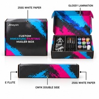 Boîte d'expédition miniature personnalisée avec pelliculage brillant, emballage en carton ondulé E-Flute et insert en mousse pour la promotion e-commerce