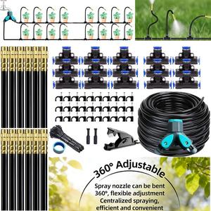 Kit de Riego por Nebulización Universal de 30 Metros con Conexión Rápida de 1/2 Pulgada y Microaspersores para Riego de Flores en Invernaderos - Product Image 1