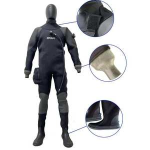 <span class=keywords><strong>Traje</strong></span> de Buceo <span class=keywords><strong>Seco</strong></span> para Hombre de Alta Calidad OEM/ODM, 100% Impermeable, Ajustable, con Cremallera Trasera y Sellos Líquidos de Goma y Nylon de 3mm - Product Image 4