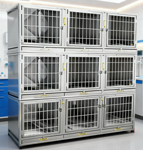 Cages pour animaux de compagnie en acier inoxydable sûres et confortables avec un design respirant Style classique de luxe pour chiens, chats et poulets - Product Image 1