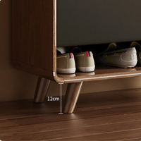 Meuble à chaussures en bois pour entrée et couloir, design multi-niveaux, style moderne et simple, rangement domestique multifonctionnel
