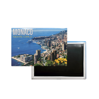 Aimants de réfrigérateur personnalisés en fer blanc Monaco, souvenirs photo, autocollants magnétiques de forme moyenne, designs personnalisés, marque GERADA, couleur CMYK