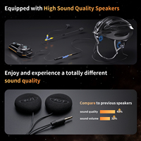 Casque de moto Fodsports FX8 PRO avec casque Bluetooth, portée de 2 km, intercom pour 10 motards, réponse automatique, accessoire de casque