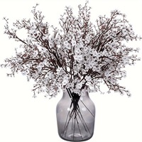 Bouquet artificiel de gypsophile et de wintersweet, fausse fleur en soie pour bouquet de mariage, décoration de table ou de vase à la maison