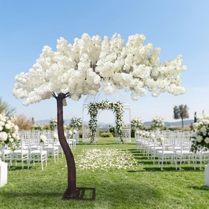 Arche de décoration magnifique pour fêtes et événements intérieurs et extérieurs EG-FT101, 6 pieds, 7 pieds, 8 pieds, fleurs de cerisier artificielles roses et blanches - Product Image 3