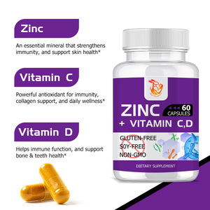 Compléments alimentaires naturels à base de plantes les plus vendus : Capsules de Zinc, Vitamine C et D avec Enzyme de Sureau pour la Fonction du Zinc – Compléments Diététiques - Product Image 3