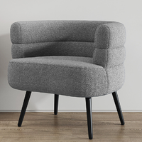 Chaise de salon en velours de tissu de fauteuil de canapé simple de luxe moderne nordique pour la chambre à manger
