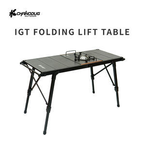 Mesa Plegable para Picnic, Mesa IGT de Aleación de Aluminio, Mesa de Estilo Panel Metálico con Altura Ajustable para Acampar al Aire Libre - Product Image 2