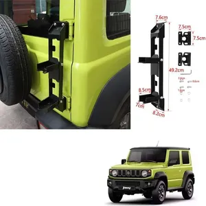 Car Rear Door Tailgate Ladder Foot <b>Peg</b> Pedals For Jimny JB64 Sierra JB74 2018+ Hinge Metal Folding Ped Accessories - Product Image 3