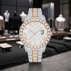 Relojes Hip Hop de Oro con Diamantes, Reloj Cuadrado de Cuarzo de Lujo con Incrustaciones de Diamantes, el Más Vendido, Reloj de Hombre Vintage con Diseño Original - Product Image 5