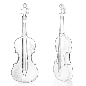 Handcraft Violin /Guitar Shaped Fancy Glass Wine Bottles,Glass Liquor Bottle,Wine Bottle