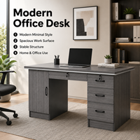 Scrivania Ergonomica Semplice ed Elegante da 120cm in Truciolato Rivestito in Melamina per Studio e Ufficio