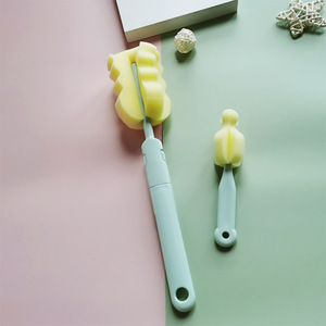 Ensemble de brosses à biberons en éponge, poignée allongée, nettoyage multifonctionnel pour bébés, sucettes, tasse isolée - Product Image 2