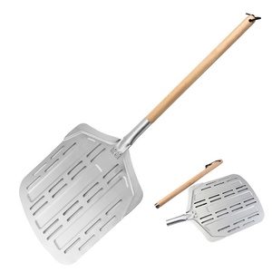 Pelle <span class=keywords><strong>à</strong></span> <span class=keywords><strong>pizza</strong></span> détachable avec manche en bois, construction en aluminium, pour le transfert de la pâte et la cuisson au four - Product Image 5