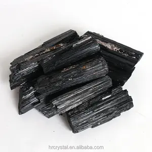 Wholesale natural high quality black tourmaline rough stone for use in crafts