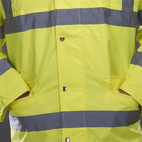 Veste de sécurité routière haute visibilité avec logo personnalisé, capuche amovible, coupe-vent, uniforme de chantier, veste longue