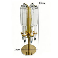 Nouveau support de présentation rotatif pour 6 flacons de parfum ou d'huile parfumée, 375 ml et 500 ml, en or, pour table