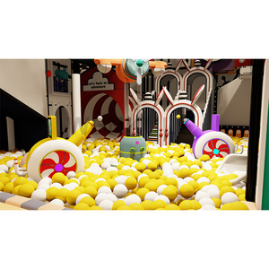 Lanzador <span class=keywords><strong>de</strong></span> bolas amarillo interactivo profesional con pantalla <span class=keywords><strong>de</strong></span> video Paseo <span class=keywords><strong>de</strong></span> diversión para niños, una atracción popular para centros familiares - Product Image 2