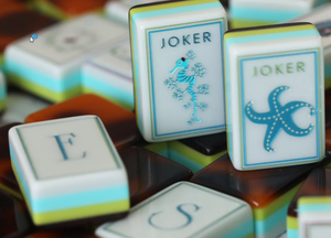 Set di Mahjong di Lusso Moderno in Acrilico con Logo Personalizzato, Stile Americano, 4 Strati, Doppio Lato, Motivi Leopardato, Tartarugato, Rosa, Corallo e Coast Cute - Product Image 3