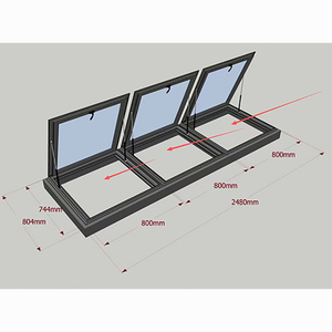 Toit <span class=keywords><strong>ouvrant</strong></span> en alliage d'aluminium <span class=keywords><strong>avec</strong></span> moustiquaire en fibre de verre, design moderne, isolation thermique - Product Image 2