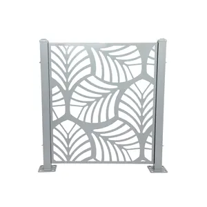 Esgrima treliça vinil privacidade cerca metal flor jardim parede decoração exterior cerca