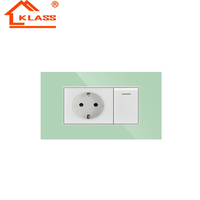 KLASS Prise électrique murale à double panneau en aluminium France et prise de courant EU US pour module de prise Vimar ou legrand