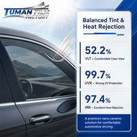 Film de protection solaire transparent Tuman Nano Céramique Carbure de Titane pour vitres de SUV, contrôle solaire puissant pour routes côtières et trajets quotidiens